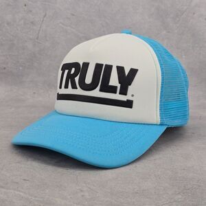 Truly Hat‎ Adjustable Snapback Mesh Trucker Cap Color Light Blue White One Size